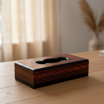WOODEN TISSUE BOX (NAQSHI ART)
