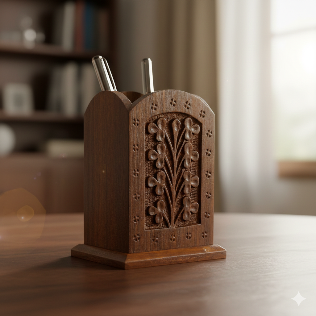 Wooden Pen Holder