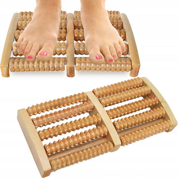 Wooden Foot Massager Roller – 5 Roller